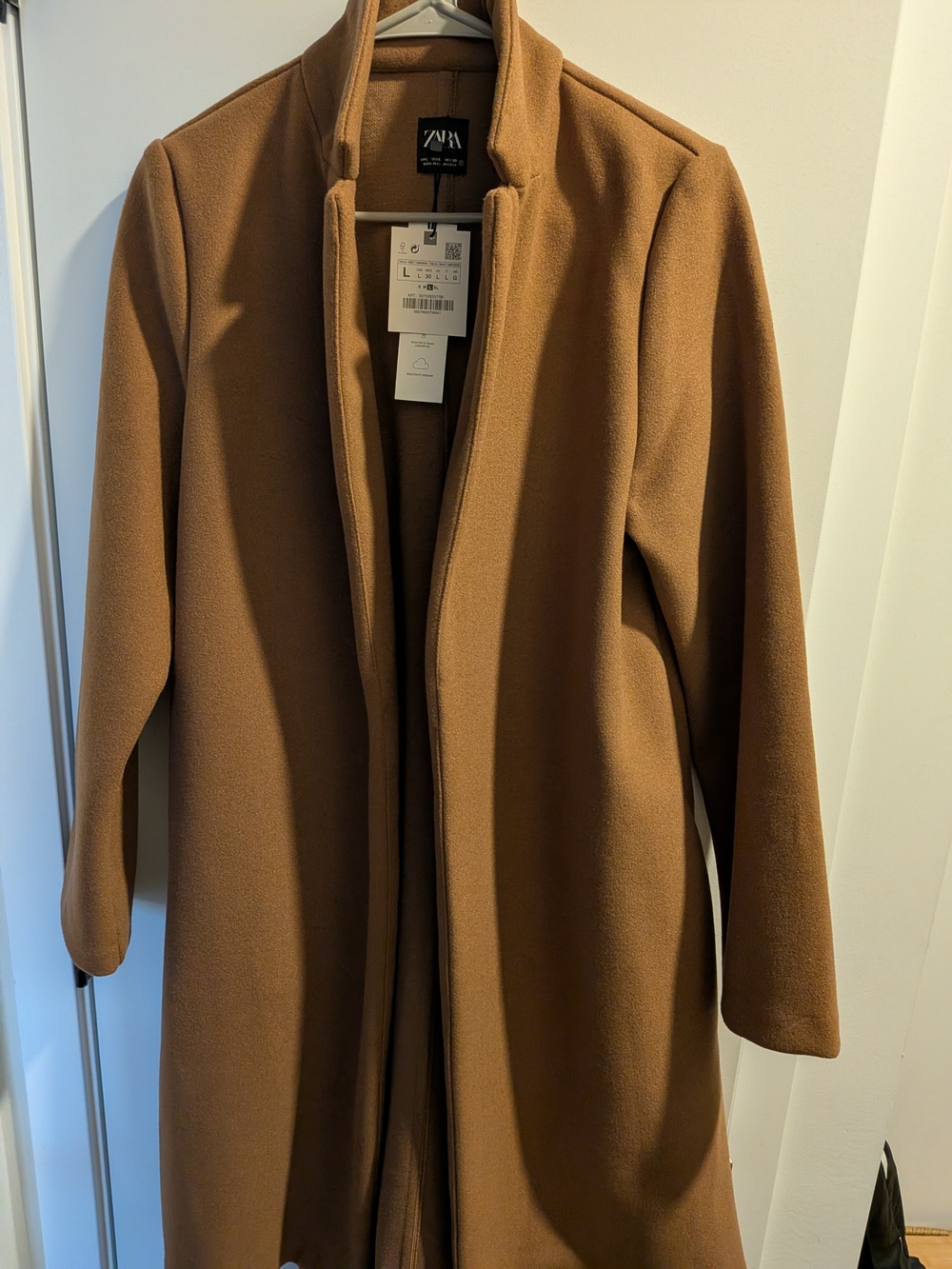 Zara Women's Camel Long Coat